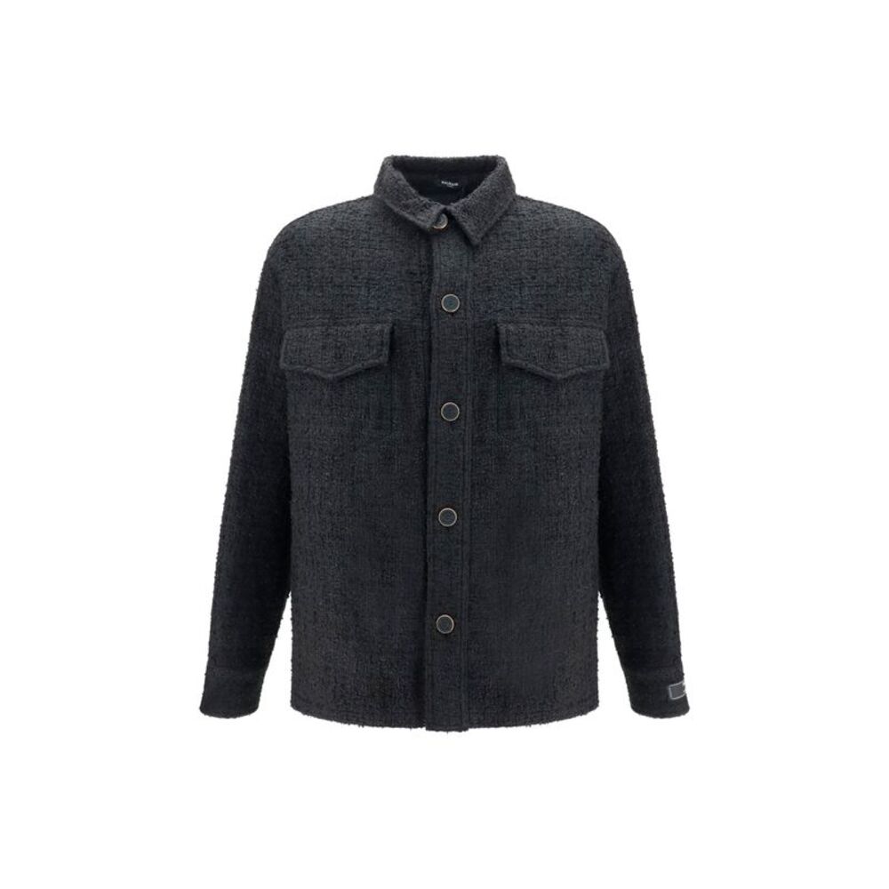 Balmain Men Tweed Buttoned Jacket